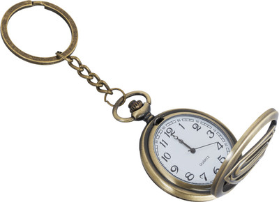 

Shubheksha Superman Design Pocket Watch Vintage Clock Metallic Key Chain