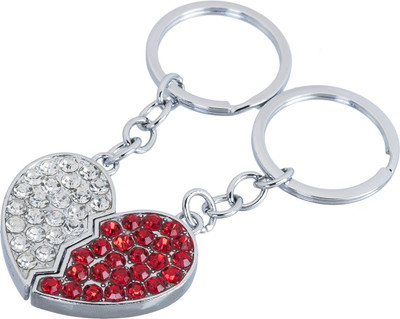 

Shubheksha Valentine Gift Cute Bling Heart Shape Key Chain