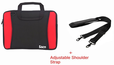 

Saco 14 inch Expandable Sleeve/Slip Case(Red, Black), Red&black011