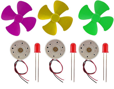 

Junior Scientist SCIENCE PROJECT MATERIAL KIT 3 V GENERATOR DYNAMO MOTOR + DYNAMO MOTOR FAN + 3 RED LED (SET OF 3)(Multicolor)