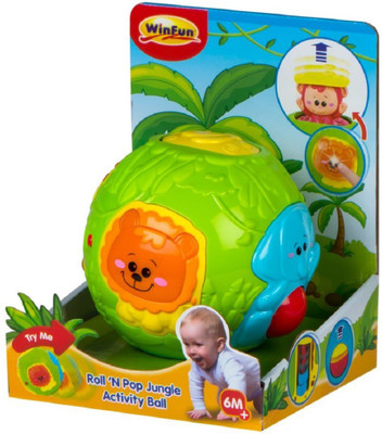 Winfun Roll N Pop Jungle Activity Ball-778(Multicolor)