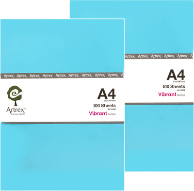 

ARTREX VIBRANT A4 (P2) UNRULED A4 Coloured Paper(Set of 2, Turquoise)