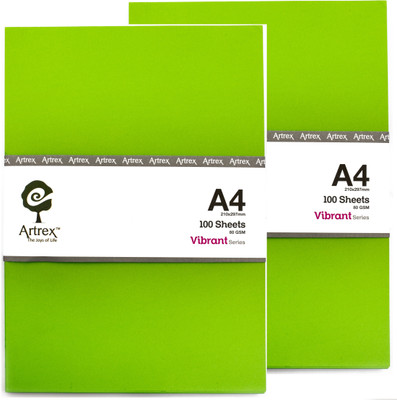

ARTREX VIBRANT A4 (P2) UNRULED A4 Coloured Paper(Set of 2, Green)