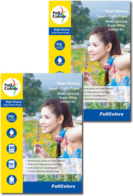 

Full Colors Inkjet Photo paper Plain 4R Inkjet Paper(Set of 2, Multicolor)