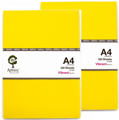 

ARTREX VIBRANT A4 (P2) UNRULED A4 Coloured Paper(Set of 2, LEMON)