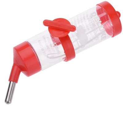 

Pets Empire Water Drinker Dispenser Hanging Bottle Auto Feeder (250 ml) Round Plastic Pet Bottle(250ml ml Red)