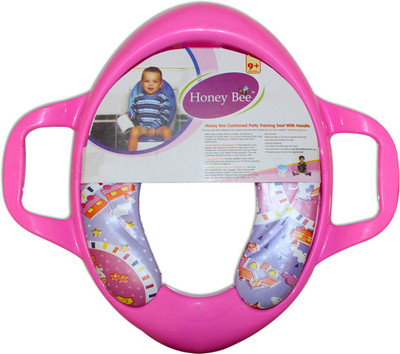 

Akshat Cushioned Potty Toilet Training Seat with Handle Make your child hygienic Easy to clean and Light Weight Baby Potty Seat Potty Seat(Pink)