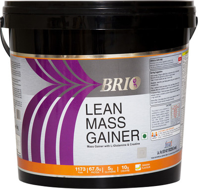 

Brio lean Mass Gainer Weight Gainers/Mass Gainers(5 kg, Banana)