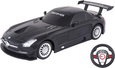 

Toyhouse Officially Licensed Mercedes SLS AMG GT3 1:24 Scale Model Car with Gravity Sensor Remote, Black(Black)