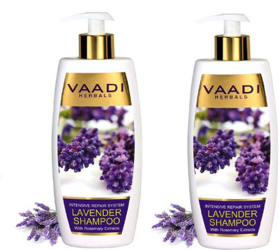 

Vaadi Herbals Lavender Shampoo with Rosemary Extract - Intensive Repair System (350 ml x 2)(350 ml)