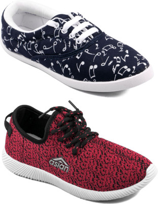 

Asian Women's casual shoes combo pack of 2 Casuals For Women(Multicolor