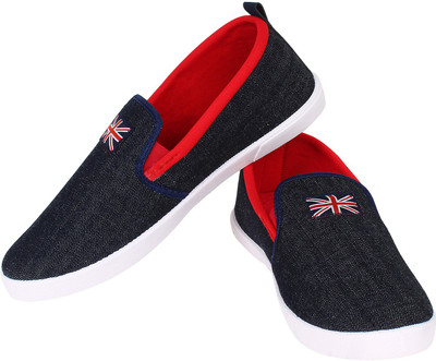 BERSACHE Black-466 Slip On Sneakers For Men(Red, Black) BERSACHE Black-466 Slip On Sneakers For Men(Red, Black)