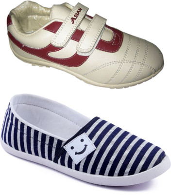 

Asian Women's casual shoes combo pack of 2 Casuals For Women(Multicolor