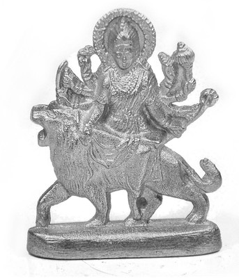 

Unique Crafts Parad/Godess Durga- Home Temple Decorative Showpiece - 5 cm(Mercury, Silver)