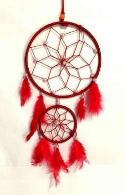 

Ripe India Dream Catcher Wall Hanging Red Color 16- inch Decorative Showpiece - 40 cm(Wool, Red)