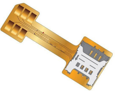 MOBONE Hybrid dual sim slot adaptor Sim Adapter(PLASTIC)