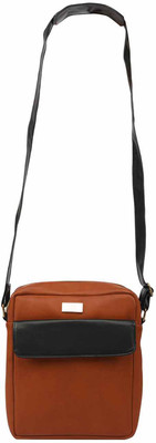 

2AM Men Formal Brown Genuine Leather Sling Bag