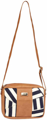 

2AM Women Casual Brown Genuine Leather Sling Bag