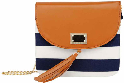 

2AM Women Casual White Genuine Leather Sling Bag