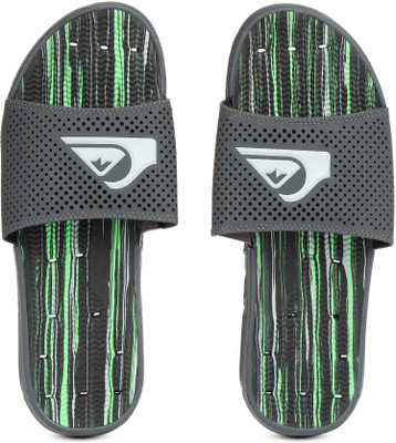 

Quiksilver Slides, Grey/grey/green