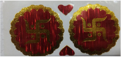 Shreeji Decoration Tiny 6 Pc of Swastik Sticker For Festival,Wall Decoration,Car,Door,Temples Sticker(Pack of 3) available at flipkart for Rs.90