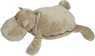 

Babies Bloom Hippo Shaped Pillow /Toy cum Mink Blanket - 30 cm(Grey)