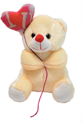 

prachi toys I Love You Balloon Heart Teddy Beige 27 cm - 27 cm(Beige)