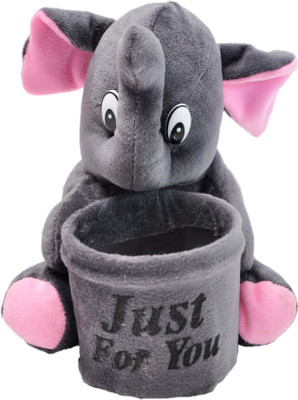 

Prachi toys Soft Elephant Pen Stand Holder For Kids - 18 cm(Grey)
