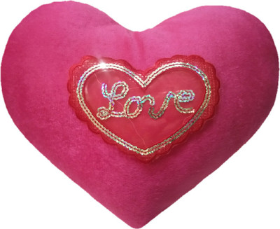 Aparshi valentine heart stuffed cushion soft toy Z133 - 30 cm(Pink)