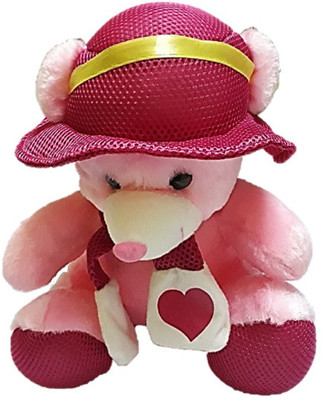 

Tako bell premium quality PINK Teddy with cap 28 CM - 25 cm(Pink)