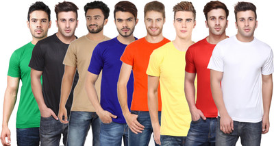 Concepts Solid Men Round Neck Multicolor T-Shirt