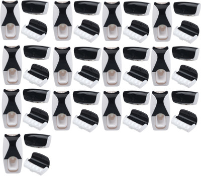 

SSS - Automatic Toothpaste Dispenser with 13 Toothbrush Holder Set Wall Mount Stand Set of 13 pcs (Color : Black) PTFE (Non-stick) Toothbrush Holder(Black, Wall Mount)