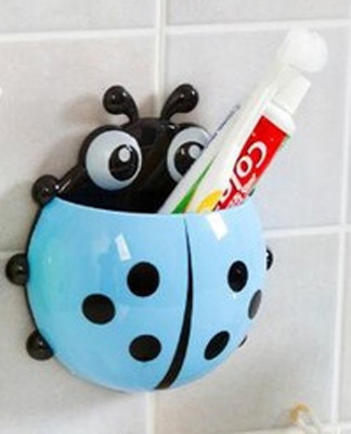 

Krauss with Suction type installation. Plastic Toothbrush Holder(Blue, Wall Mount)