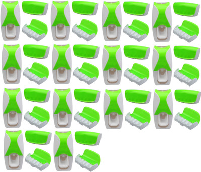

SSS - Automatic Toothpaste Dispenser with 11 Toothbrush Holder Set Wall Mount Stand Set of 14 pcs (Color : Green) PTFE (Non-stick) Toothbrush Holder(Green, Wall Mount)