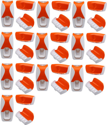 

SSS - Automatic Toothpaste Dispenser with 10 Toothbrush Holder Set Wall Mount Stand Set of 10 pcs (Color : Orange) PTFE (Non-stick) Toothbrush Holder(Orange, Wall Mount)