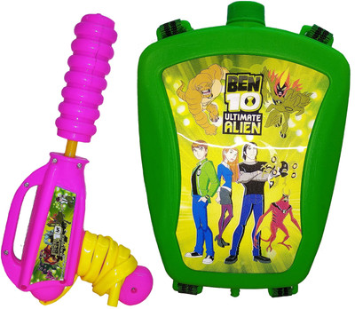 

Darling Toys Officially Licensed 3D Ben10 Holi Pressure Water Gun Pichkari Tank Backpack | 1.5 Litre(Multicolor)