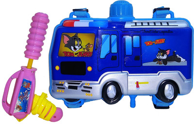 

Darling Toys Officially Licensed Tom & Jerry Holi Pressure Water Gun Pichkari Tank Backpack | 1 Litre(Multicolor)