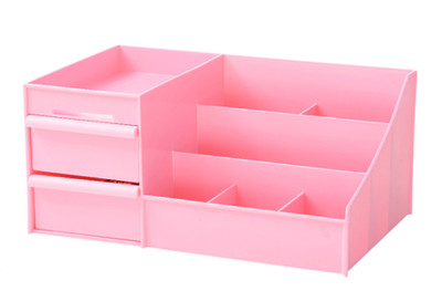 

SYGA Cosmetic Makeup and Jewelry Storage Case Display - Spacious Design - Great for Bathroom, Dresser, Vanity and Countertop (Pink) Cosmetic Holder Vanity Box(Pink)