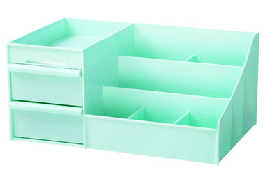 

SYGA Cosmetic Makeup and Jewelry Storage Case Display - Spacious Design - Great for Bathroom, Dresser, Vanity and Countertop (Green) Cosmetics Holder Vanity Box(Green)