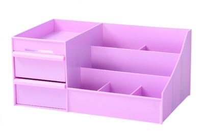 

SYGA Cosmetic Makeup and Jewelry Storage Case Display - Spacious Design - Great for Bathroom, Dresser, Vanity and Countertop (Purple) Cosmetics Holder Vanity Box(Purple)