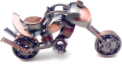 

Gooddeals Handmade Scrap Metal Art Vintage Motor bike small Miniature Model(Copper)