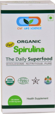 

Cvr Life Science 100% Certified Organic Spirulina Tablets(500 mg)