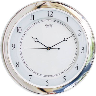 Shree Balaji Ajanta Analog Wall Clock(Ivory, With Glass)