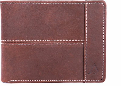 

AARSHE Men Brown Genuine Leather Wallet(8 Card Slots)
