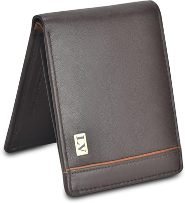 

LOUIS VINCENT Men Brown Genuine Leather Wallet(8 Card Slots), Deep brown