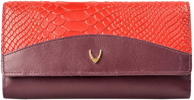 

Hidesign Women Casual Maroon, Orange Genuine Leather Wallet(11 Card Slots), Purple