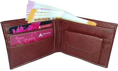 

Wenzest Men Brown Artificial Leather Wallet(5 Card Slots)