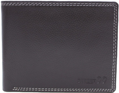 

street 99 Men Black Genuine Leather Wallet(6 Card Slots), Brown