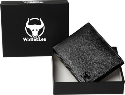 

WalletLee Men Black Genuine Leather Wallet(5 Card Slots)