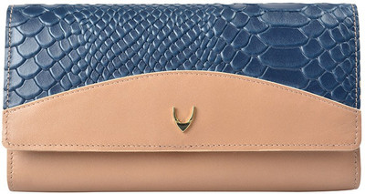 

Hidesign Women Casual Blue, Beige Genuine Leather Wallet(11 Card Slots)
